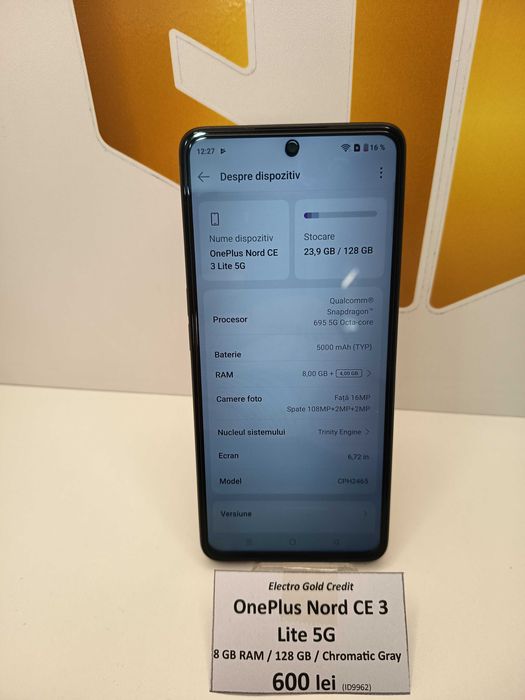 OnePlus Nord CE 3 Lite 5G 8GB RAM/128GB/Chromatic Gray ID9962
