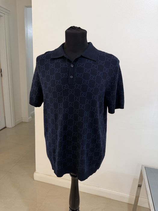Tricou Polo Gucci GG – bleumarin – mărimea XL