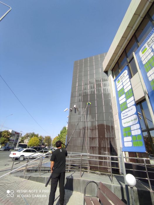 Мойка фасадов и окон