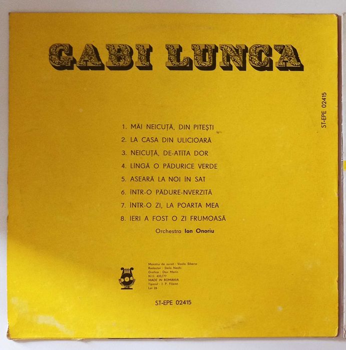 Gabi Lunca - 2 discuri vinil