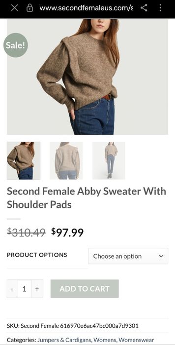 Пуловер Second Female