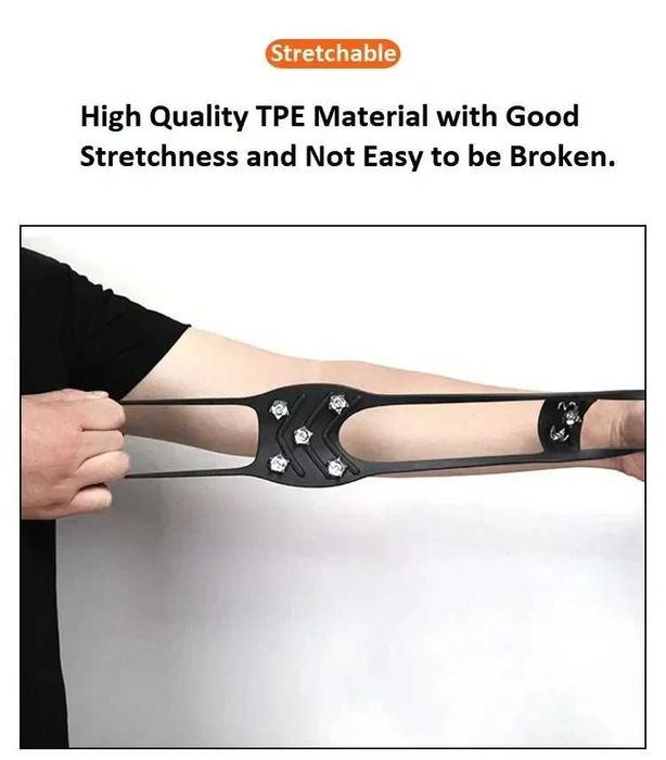 Котки за Лед и Сняг с 8 Зъба от Неръждаема Стомана За в Град и Планина