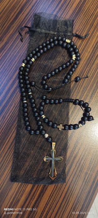 Чисто нов мъжки гердан с гривна комплект !!!
