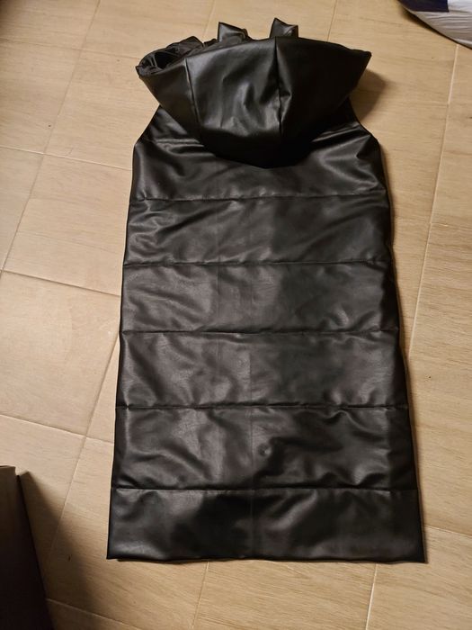 Vesta piele ecologica lunga noua