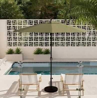 Градински чадър мента с 8кв плътна сянка