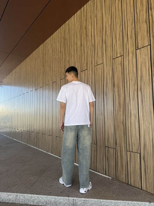 Джинсы серо-голубые