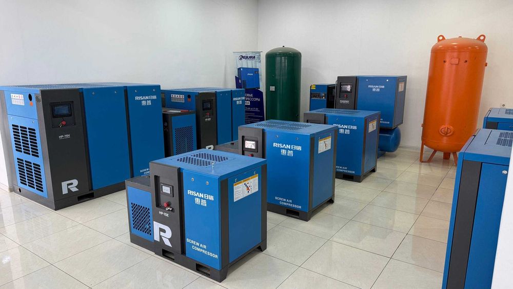 Винтовой компрессор RISAN 7.5 kw (инвертор) комп 1 куб бак и осушитель