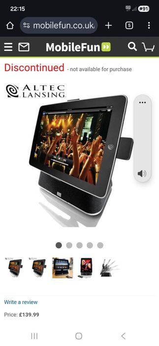 Vind boxa dock Apple Altec Lansing Octiv 450