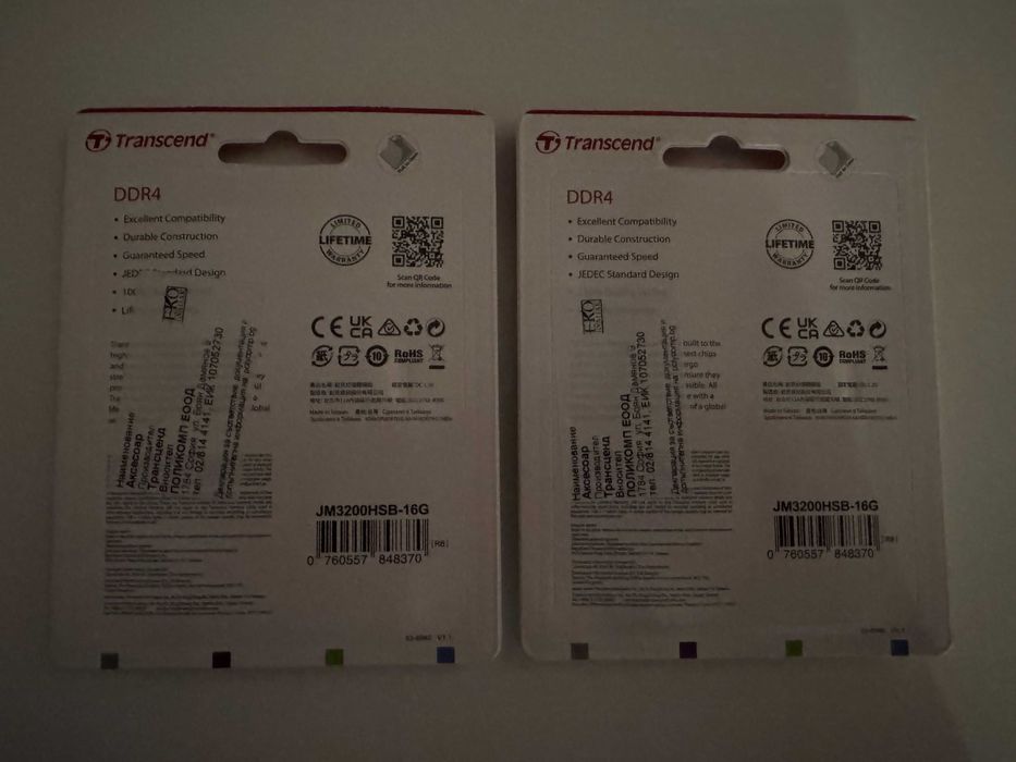 НОВИ 32GB (2x16GB) Transcend DDR4 3200MHz SO-DIMM 2Rx8