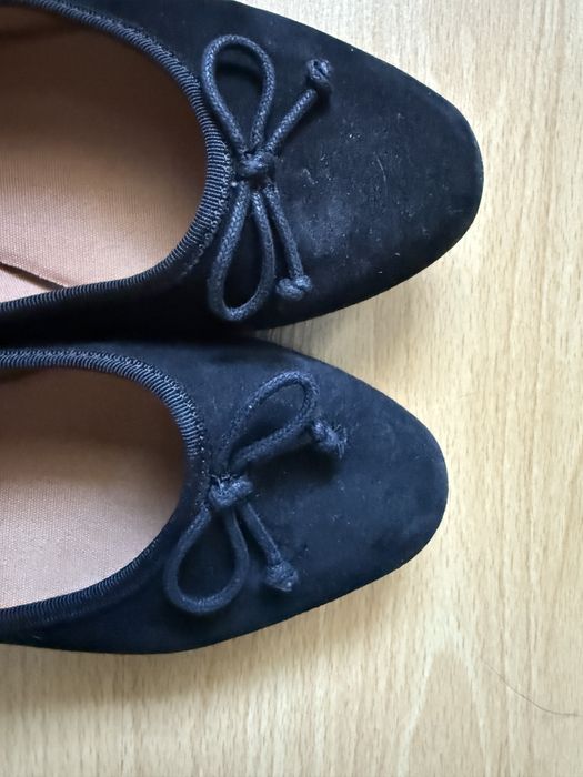 Balerini piele intoarsa H&M negri