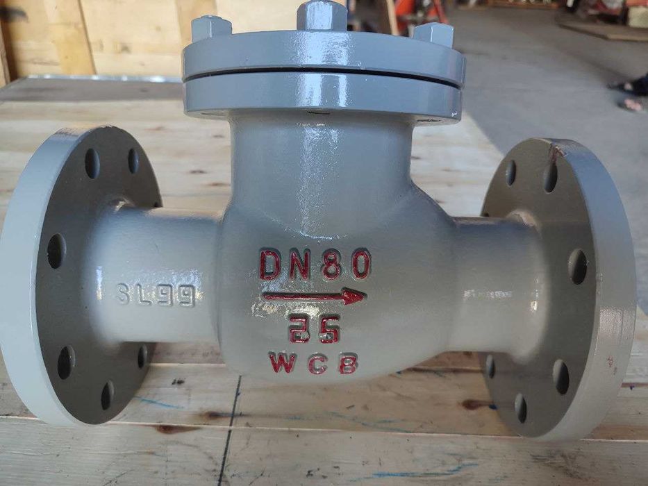 Клапан обратный стальной поворотный фланцевый DN80 PN25