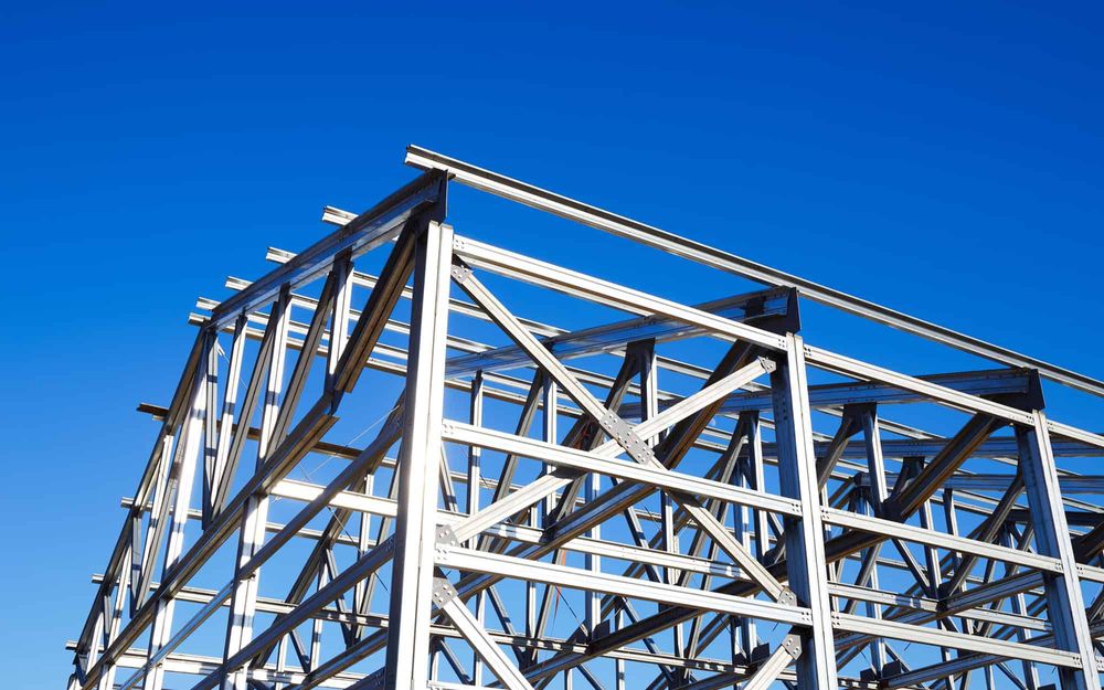 Фермы металлоконструкции навес