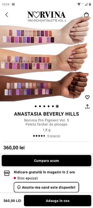 Paletă farduri ABH Norvina Vol. 5