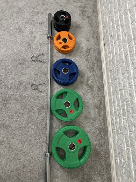 Блины для штанги, гриф