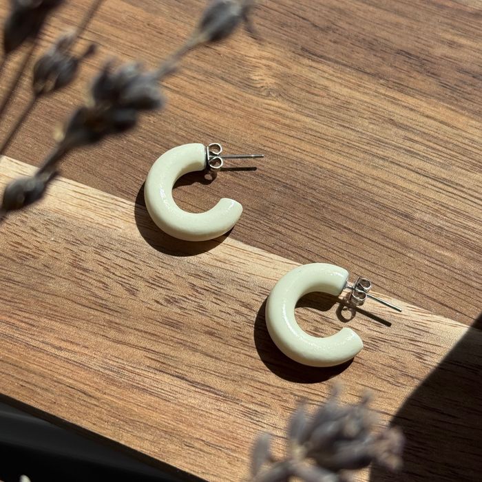 Ръчно изработени обеци "Chunky Hoops"