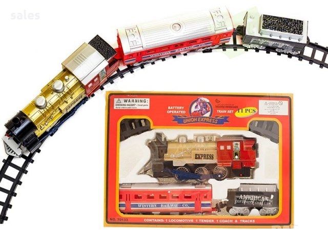 НОВО! Влак с вагони звуци, двиещ се по релси