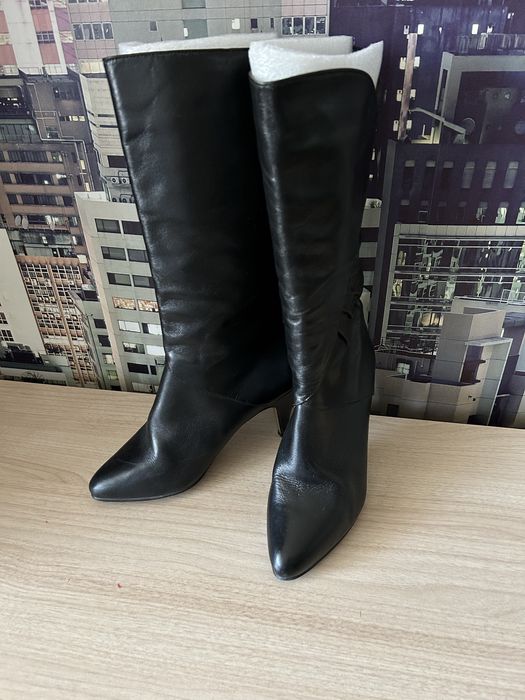 сапоги демисезонные кожаные