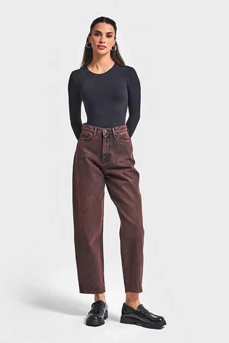 Хаки skater джинсы с высокой посадкой - Турция