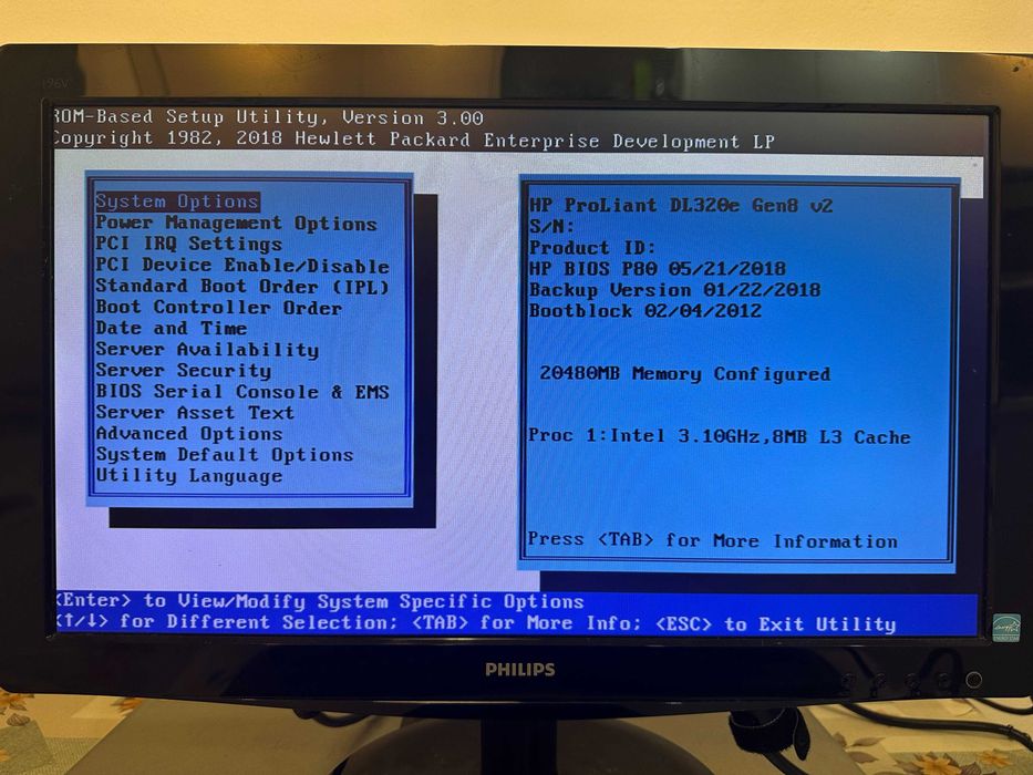 Server HP ProLiant DL320e Gen8 v2 Intel Xeon E3-1220 v3 20GB RAM