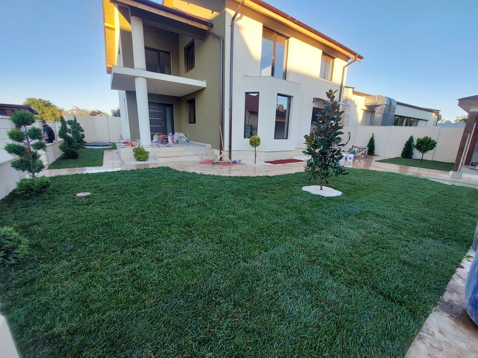 Amenajări grădini gazon și plante ornamentale