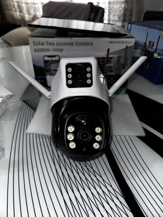 Соларна 4G камера с двойна леща 4K ULTRA HD