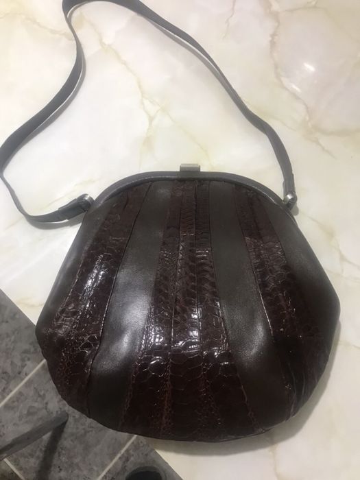 Poseta noua piele maro eleganta