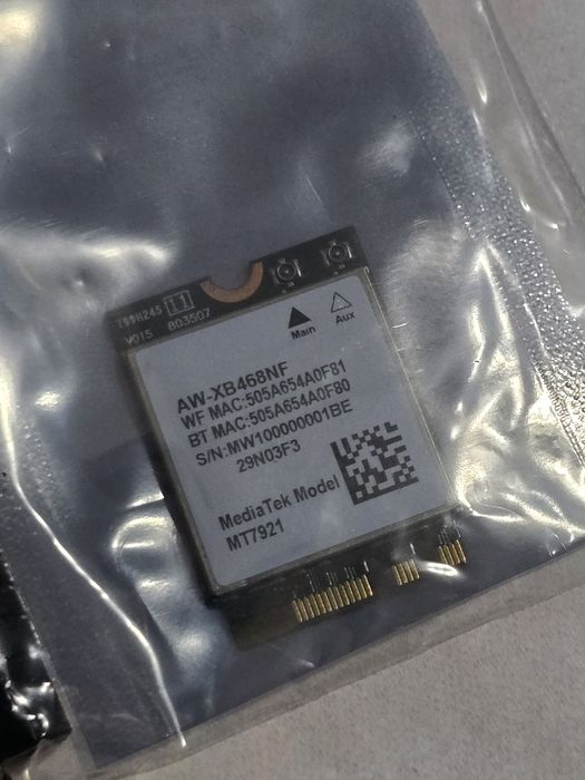 MediaTek MT7921 WiFi 6 + Bluetooth 5.2 M.2 2230 – Nou