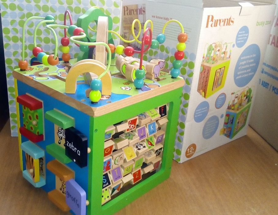 НАМАЛЕНИЕ!ХХL дървен мултифункционален интерактивен занимателен сортер