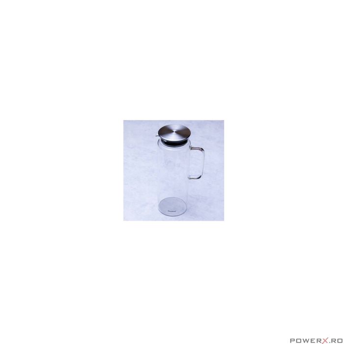 Carafa din sticla, cu capac, pentru bauturi, capacitate 1,5L,