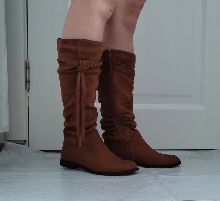Cizme înalte cu franjuri