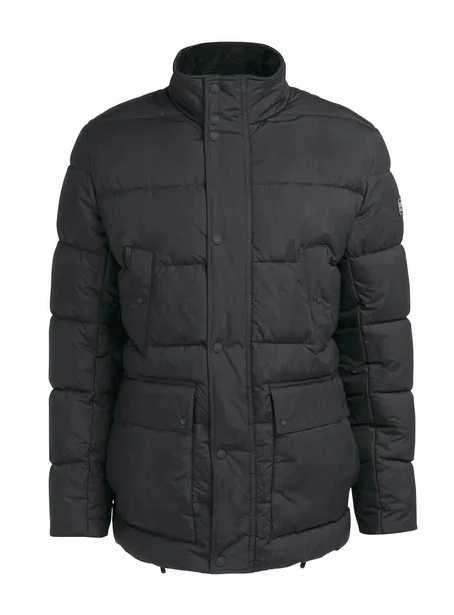 Geaca parka 52 XL cu puf si pene Tommy Hilfiger albastru inchis
