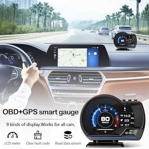 OBD2 + GPS дигитален HUD скоростомер за кола