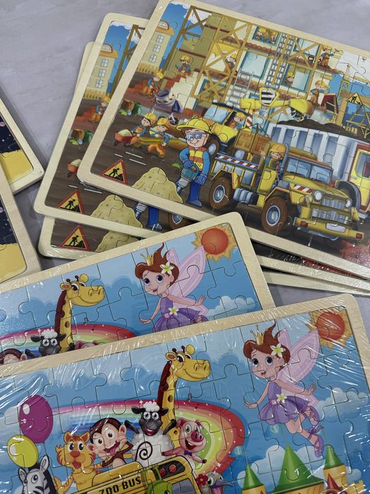 Деревянные развивающие пазлы