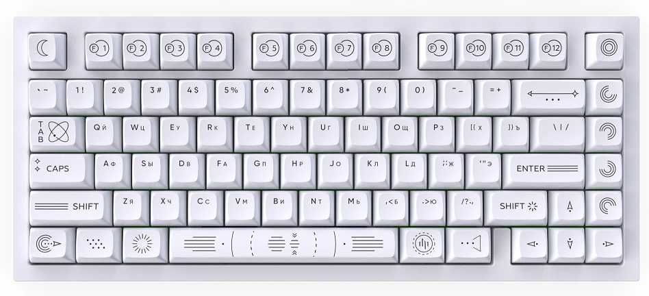 Клавиатура беспроводная+проводная - Дарк Проджект CM81 Zeno