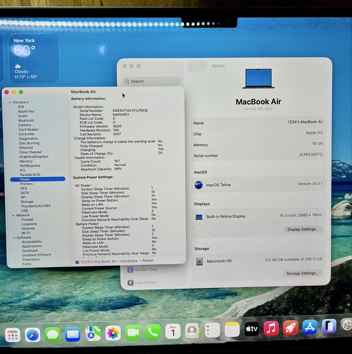 MacBook Air M3 15" Dyum- 16GB/256GB~ideal Noutbuk ( Макбук - Ноутбук )