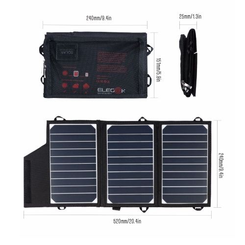 Солнечная батарея премиум класса Elegeek 15 Ватт для туристов

Техниче