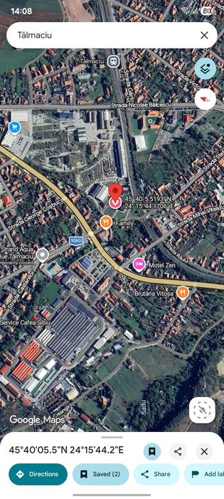 Teren intravilan in centrul  orașului  Tălmaciu 464mp