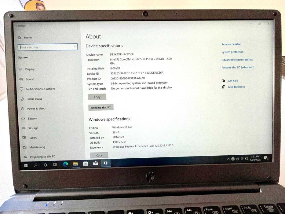 Laptop Weigo 14,1" i3-5005U