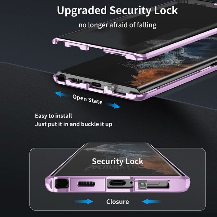 Samsung Galaxy S24 FE S23 FE /Двоен 360 магнитен кейс камера протектор