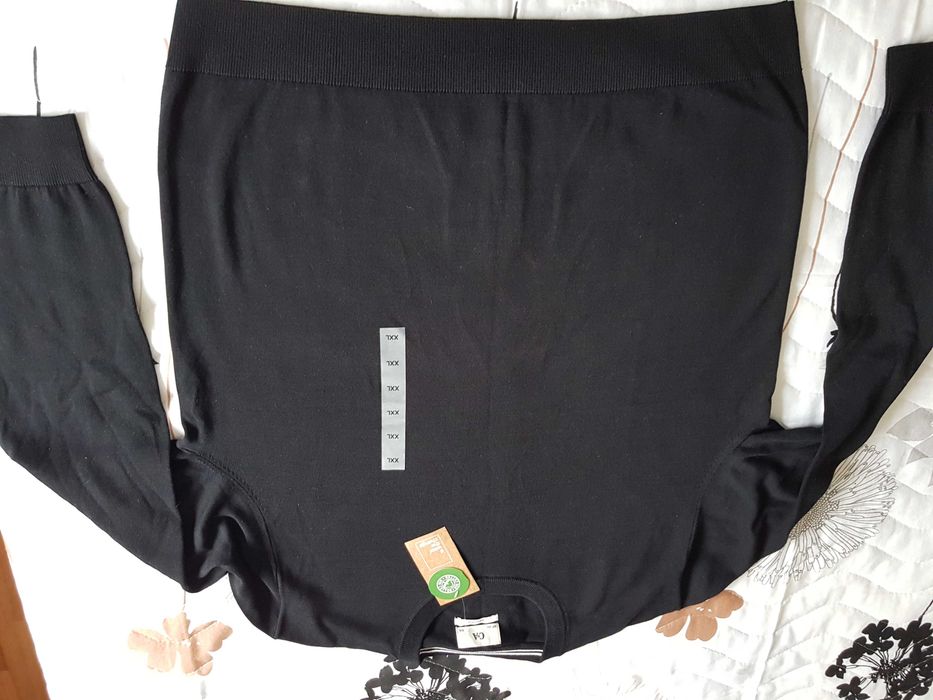 Pulovar NOU negru C&A Bio Cotton  XXL