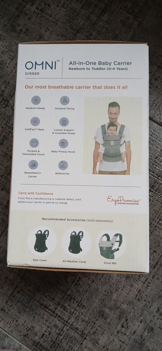 Ergobaby Ергономична раница Omni Breeze сива