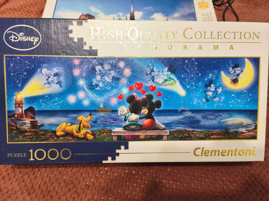 4 Puzzle  Mickey (Panorama si Frieds), Turn Eiffel si Notre Dame