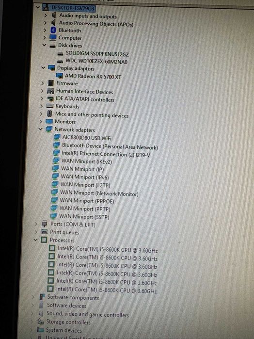 Calculator gaming, Intel I5 8600K, video 8GB GDDR6, RAM 16 GB,RGB,WiFi