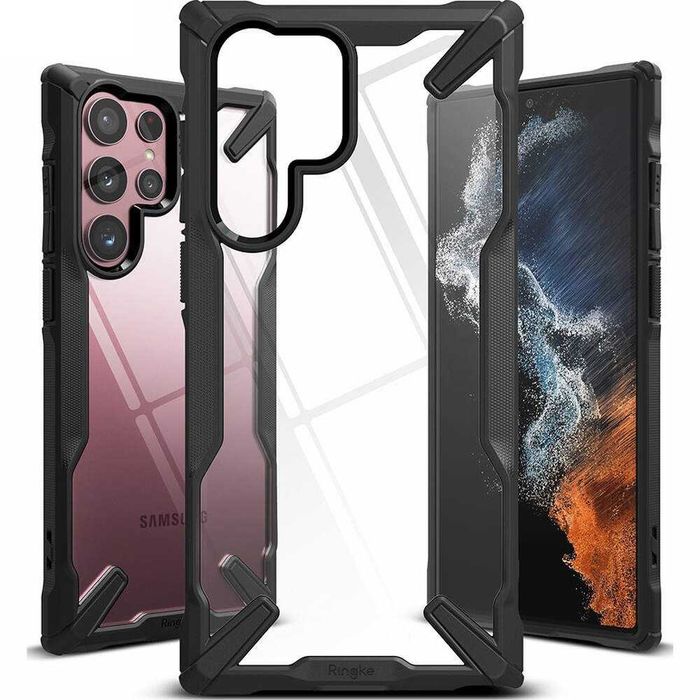 Husa hibrida antisoc + Folie full ecran SAMSUNG Galaxy S21 Ultra S22 S21 Plus + cadou