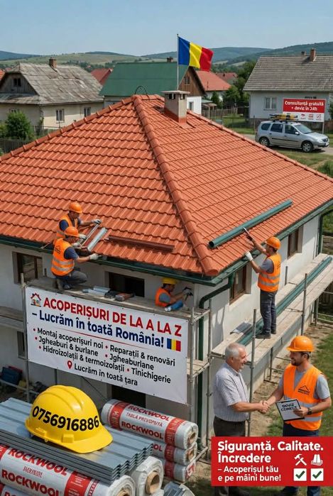 Acoperișuri și Mansardari sistem complet 
-dulgherie,mansardari, astereala
-montaj acoperis tigla metalica
Montaj invelitori țiglă metalică 
-reparati