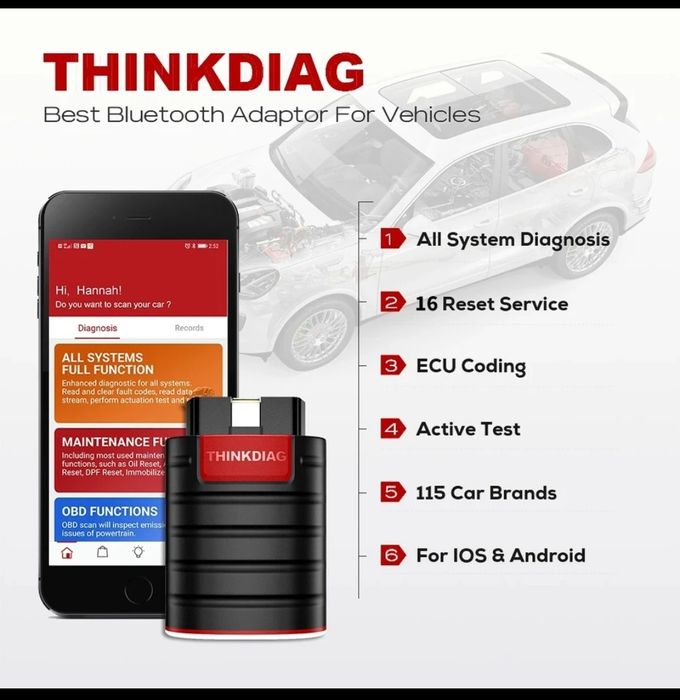 Tester / Diagnoza Auto Launch ThinkDiag ORIGINAL 2026 Full  + CABLU