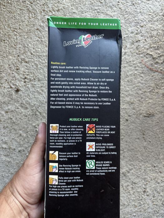 Италиански комплект, за почистване на кожа и набук