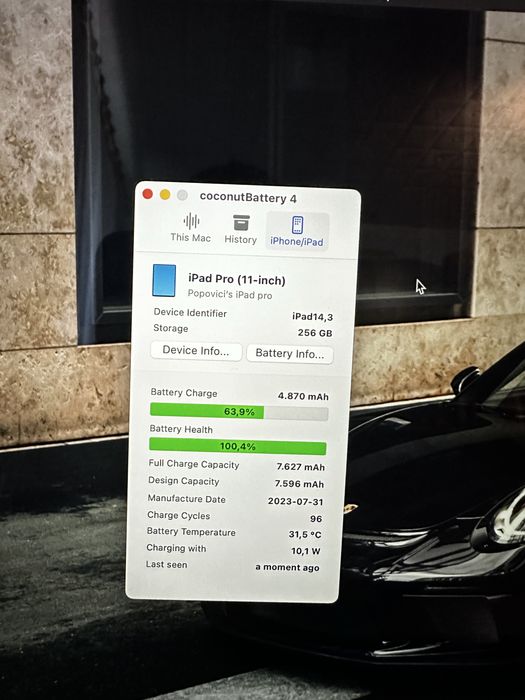 Ipad Pro M2 11” 256GB 100% Baterie originală