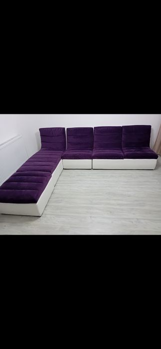 Coltar Staer cu 2 rânduri de huse. BEJ si MOV