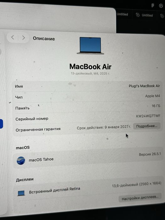 Macbook air m4 256gb